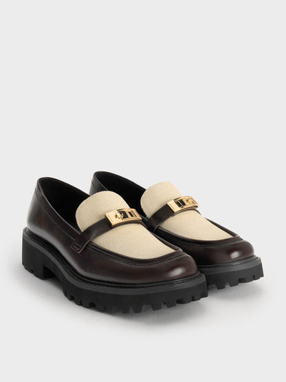 CHARLES & KEITH Trending / Lando Canvas Platform Loafers - Multi