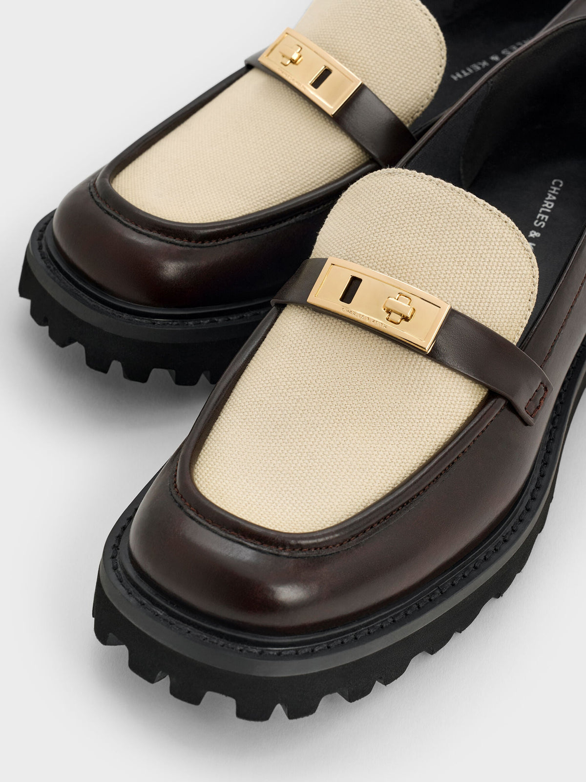 CHARLES & KEITH Trending / Lando Canvas Platform Loafers - Multi