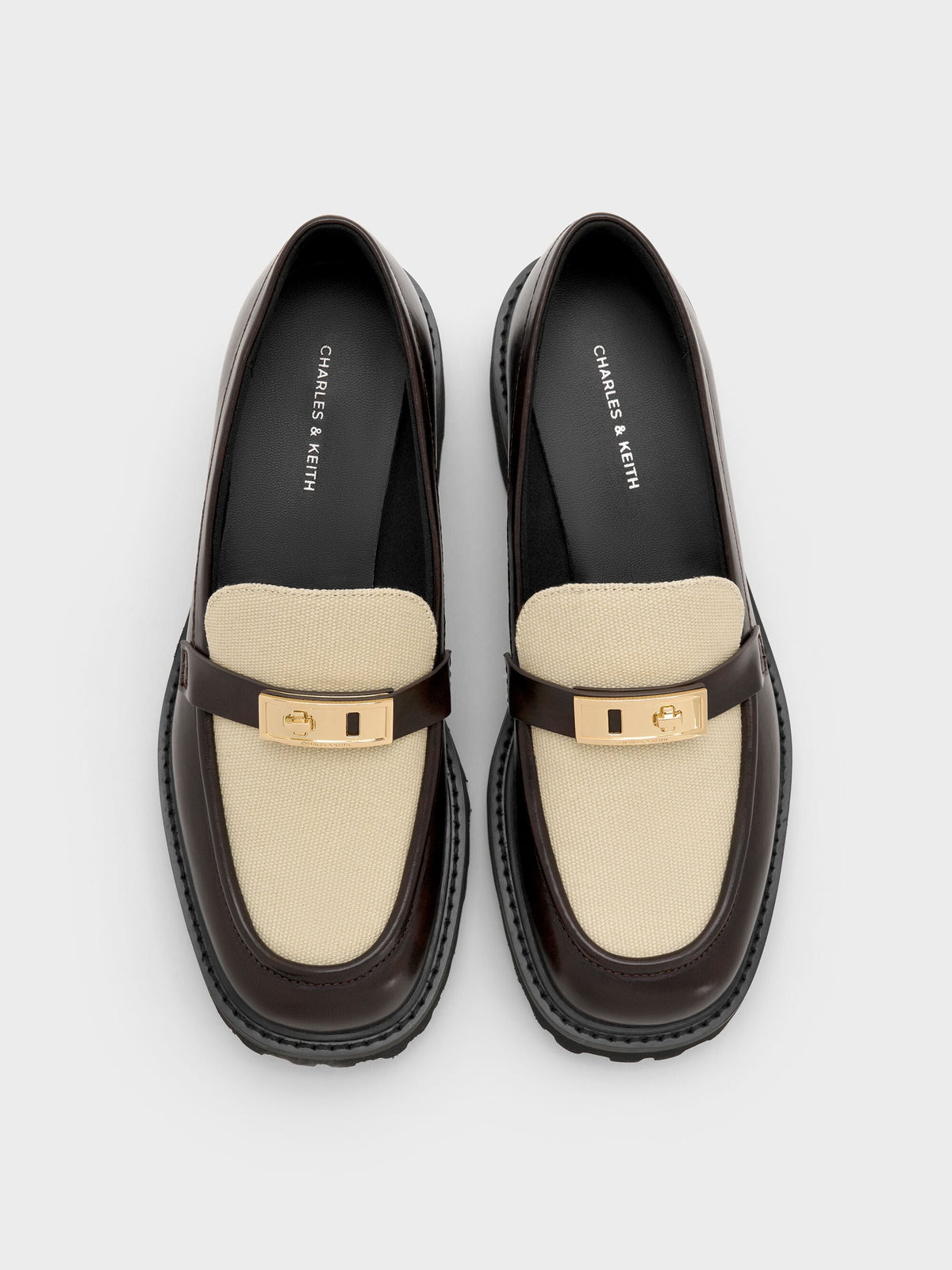 CHARLES & KEITH Trending / Lando Canvas Platform Loafers - Multi
