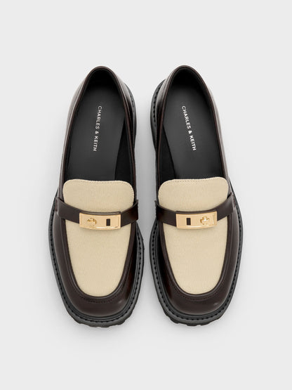 CHARLES & KEITH Trending / Lando Canvas Platform Loafers - Multi