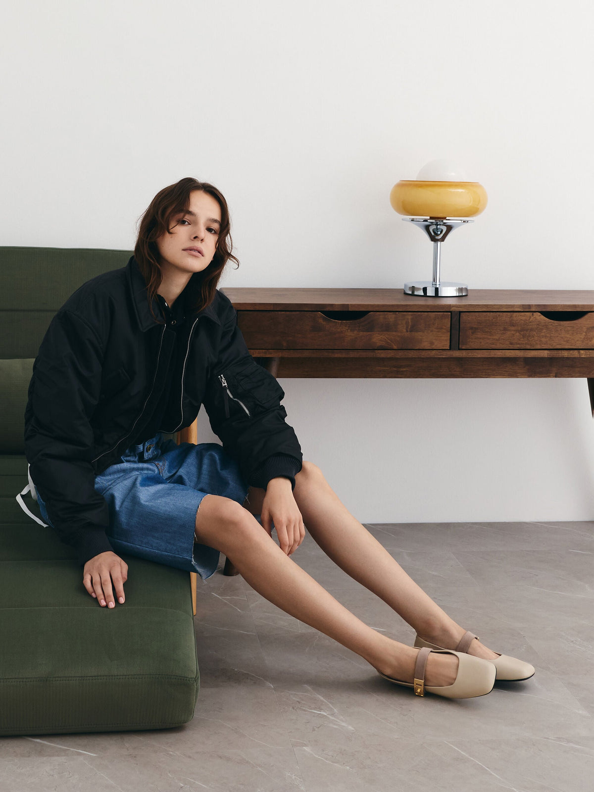 CHARLES & KEITH Latest / Lando Two-Tone Mary Jane Flats - Chalk