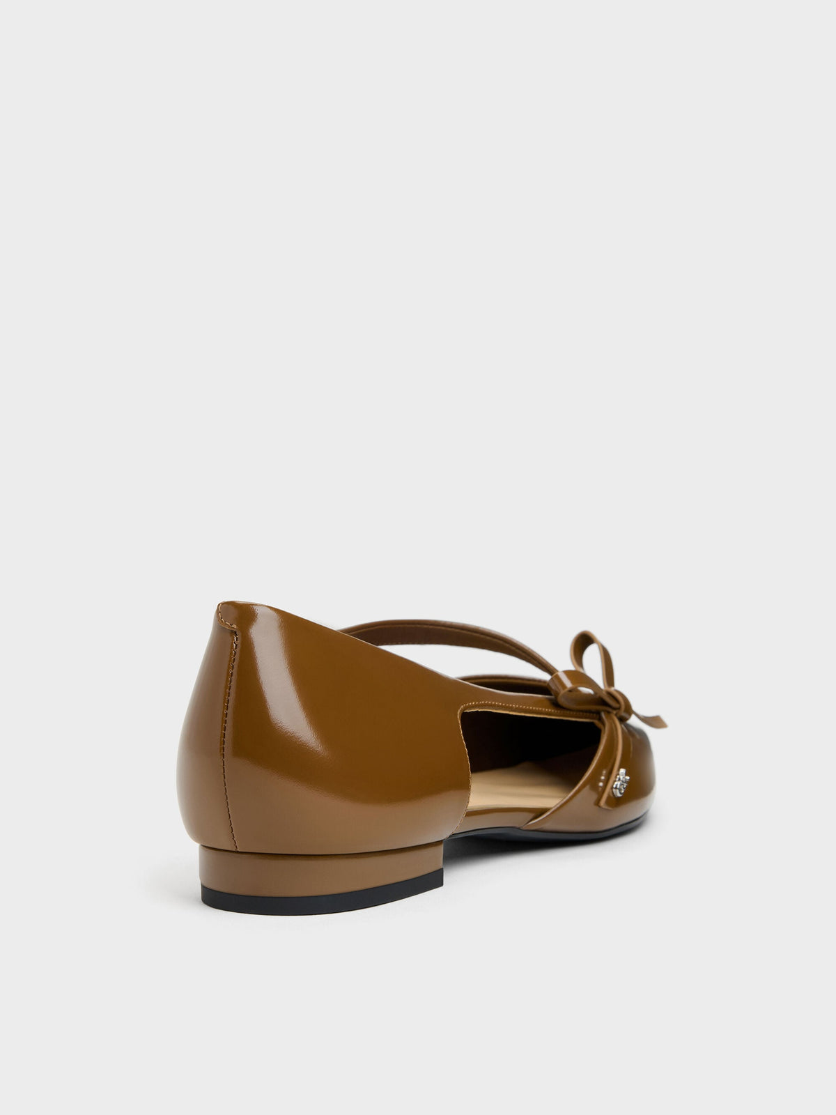 CHARLES & KEITH Best Price / Anastasia Leather D'Orsay Flats - Brown