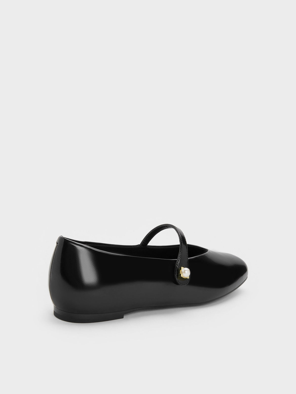 CHARLES & KEITH Essential / Marie Pearl Mary Jane Flats - Black Box