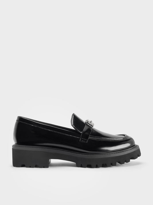CHARLES & KEITH Signature / Lando Platform Loafers - Black Box