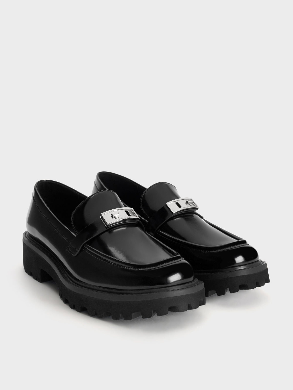 CHARLES & KEITH Signature / Lando Platform Loafers - Black Box