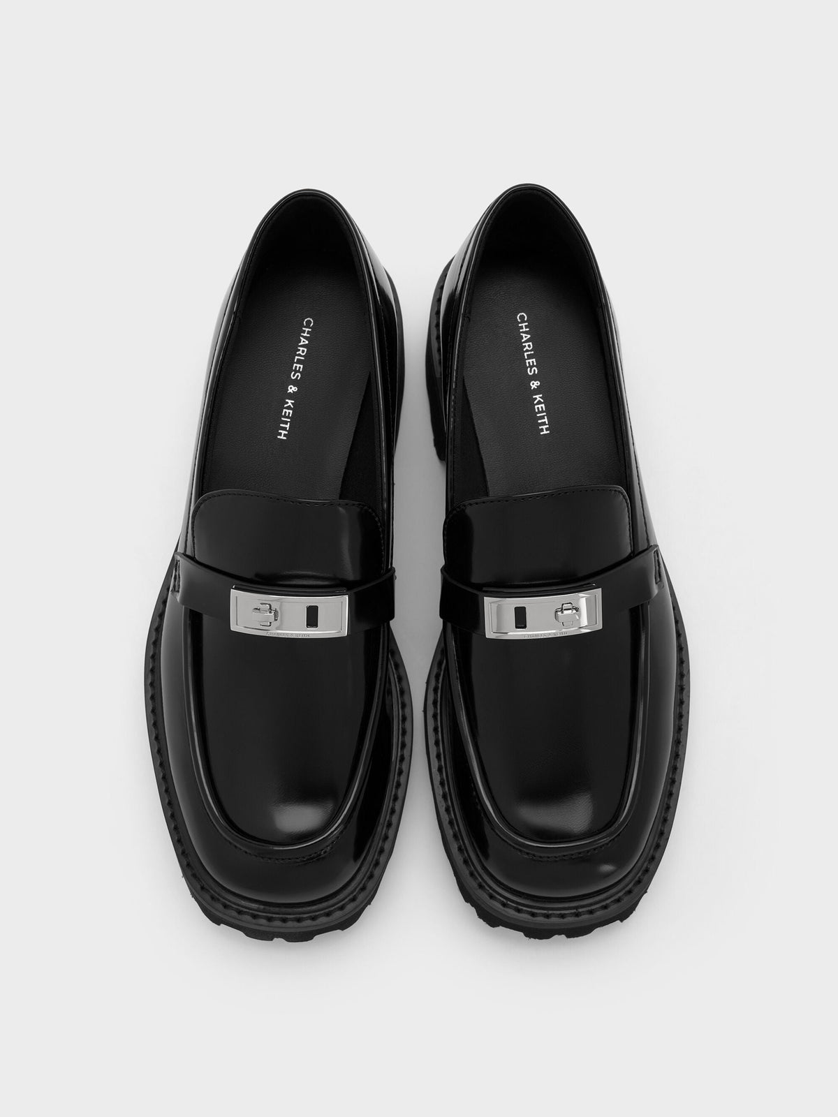 CHARLES & KEITH Signature / Lando Platform Loafers - Black Box