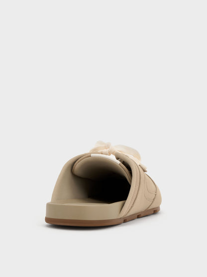 CHARLES & KEITH Featured / Lace-Up Sneaker Mules - Taupe