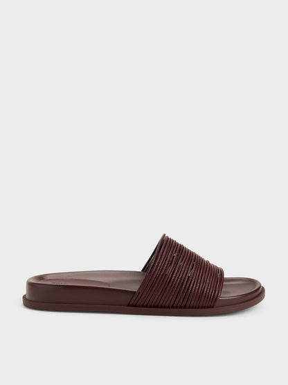 CHARLES & KEITH Special Offer / Fianna Strappy Slide Sandals - Burgundy