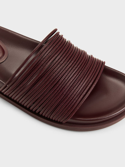 CHARLES & KEITH Special Offer / Fianna Strappy Slide Sandals - Burgundy