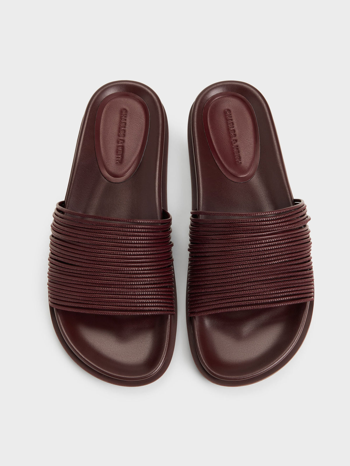 CHARLES & KEITH Special Offer / Fianna Strappy Slide Sandals - Burgundy