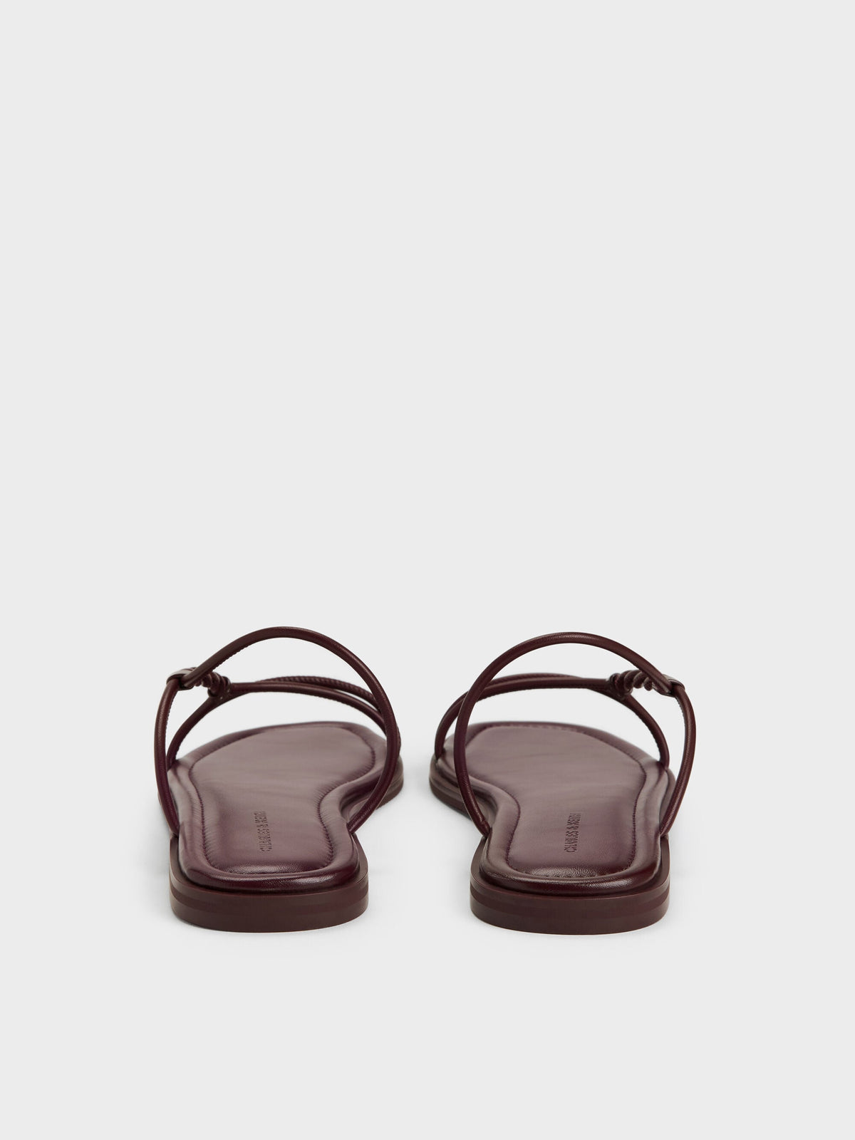 CHARLES & KEITH Deals / Fianna Twist-Strap Slide Sandals - Burgundy