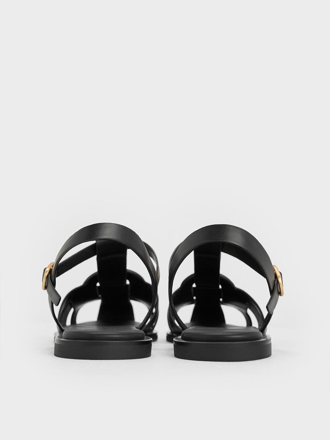 CHARLES & KEITH Sale / Easley T-Bar Caged Sandals - Black