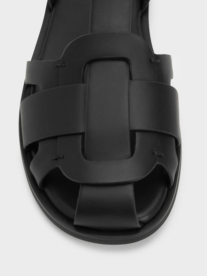 CHARLES & KEITH Sale / Easley T-Bar Caged Sandals - Black