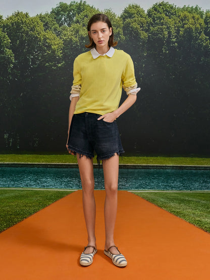 CHARLES & KEITH Featured / Striped Mary Jane Espadrille Mules - Black Textured