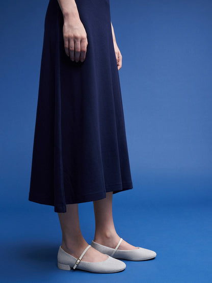 CHARLES & KEITH Top Pick / Gertrude Tweed Mary Janes - Light Grey