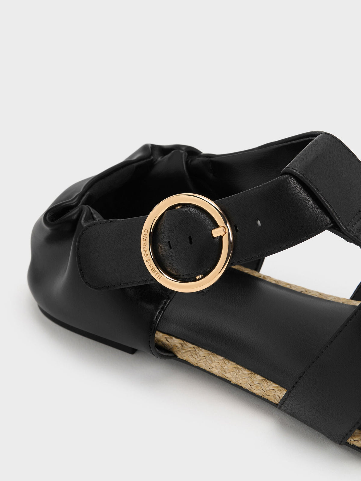 CHARLES & KEITH Essential / Caged Flat Espadrilles - Black