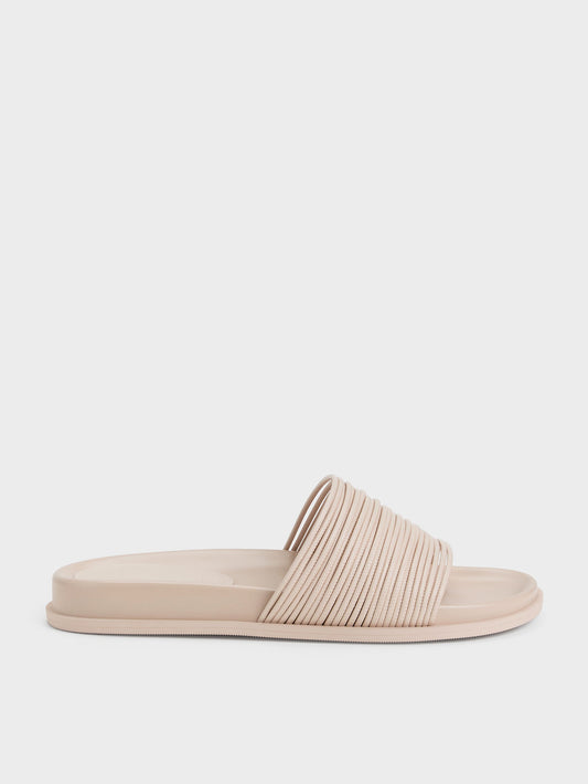 CHARLES & KEITH Great Value / Fianna Strappy Slide Sandals - Beige