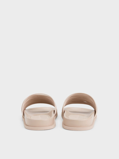 CHARLES & KEITH Great Value / Fianna Strappy Slide Sandals - Beige