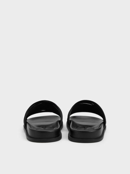 CHARLES & KEITH Trending / Fianna Strappy Slide Sandals - Black