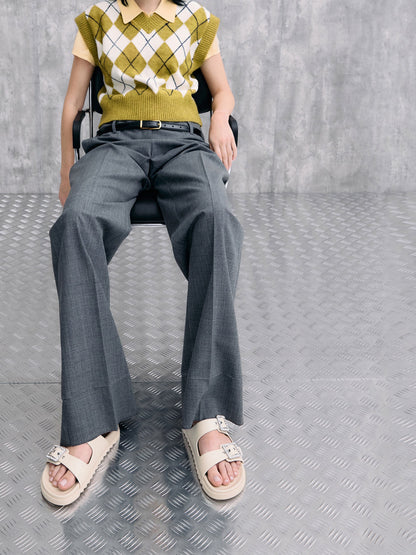 CHARLES & KEITH Customer Favorite / Gem-Buckle Double-Strap Sandals - Chalk