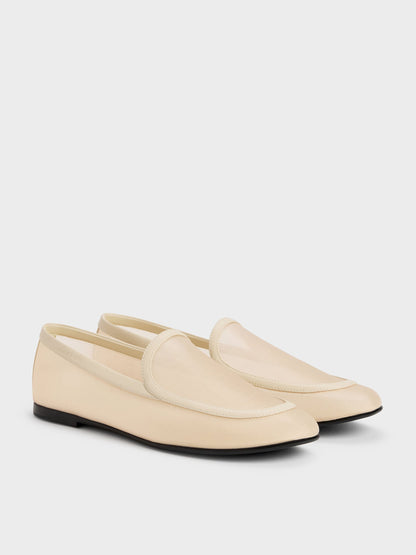 CHARLES & KEITH Signature / Mackie Mesh Loafers - Beige