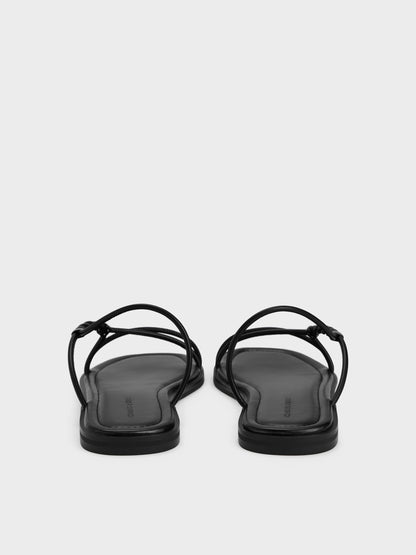 CHARLES & KEITH Deals / Fianna Twist-Strap Slide Sandals - Black