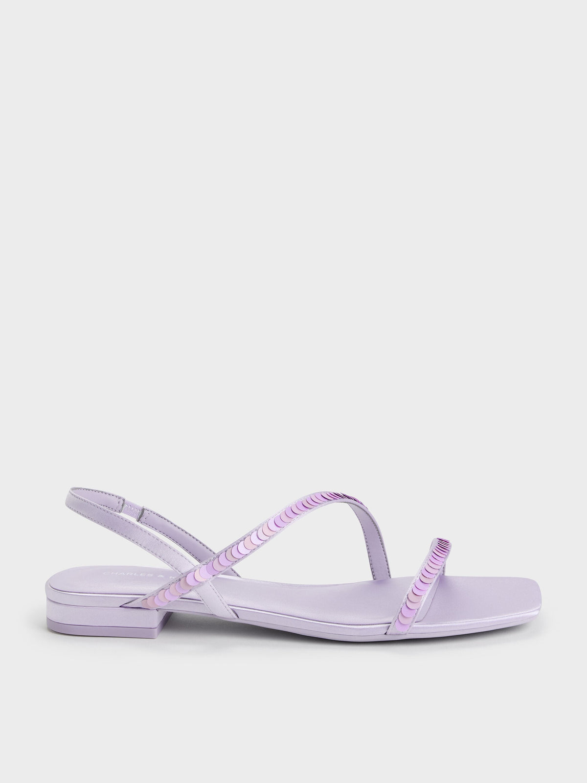 CHARLES & KEITH Signature / Briella Sequinned Strappy Sandals - Lilac
