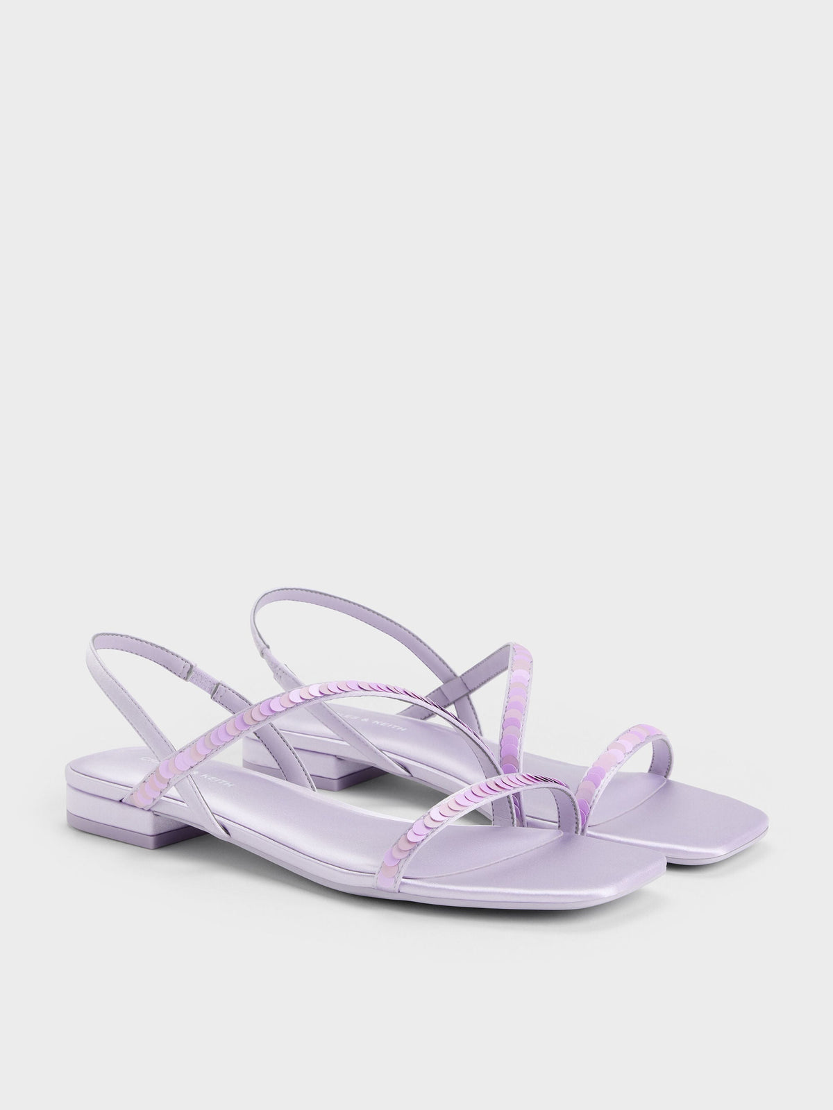 CHARLES & KEITH Signature / Briella Sequinned Strappy Sandals - Lilac