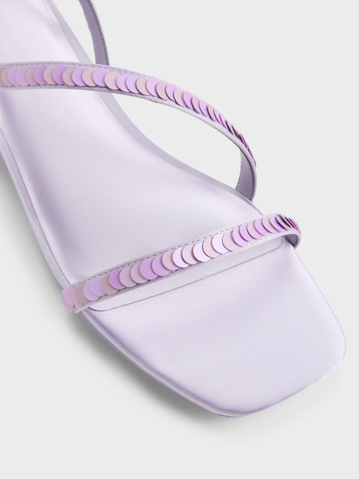 CHARLES & KEITH Signature / Briella Sequinned Strappy Sandals - Lilac