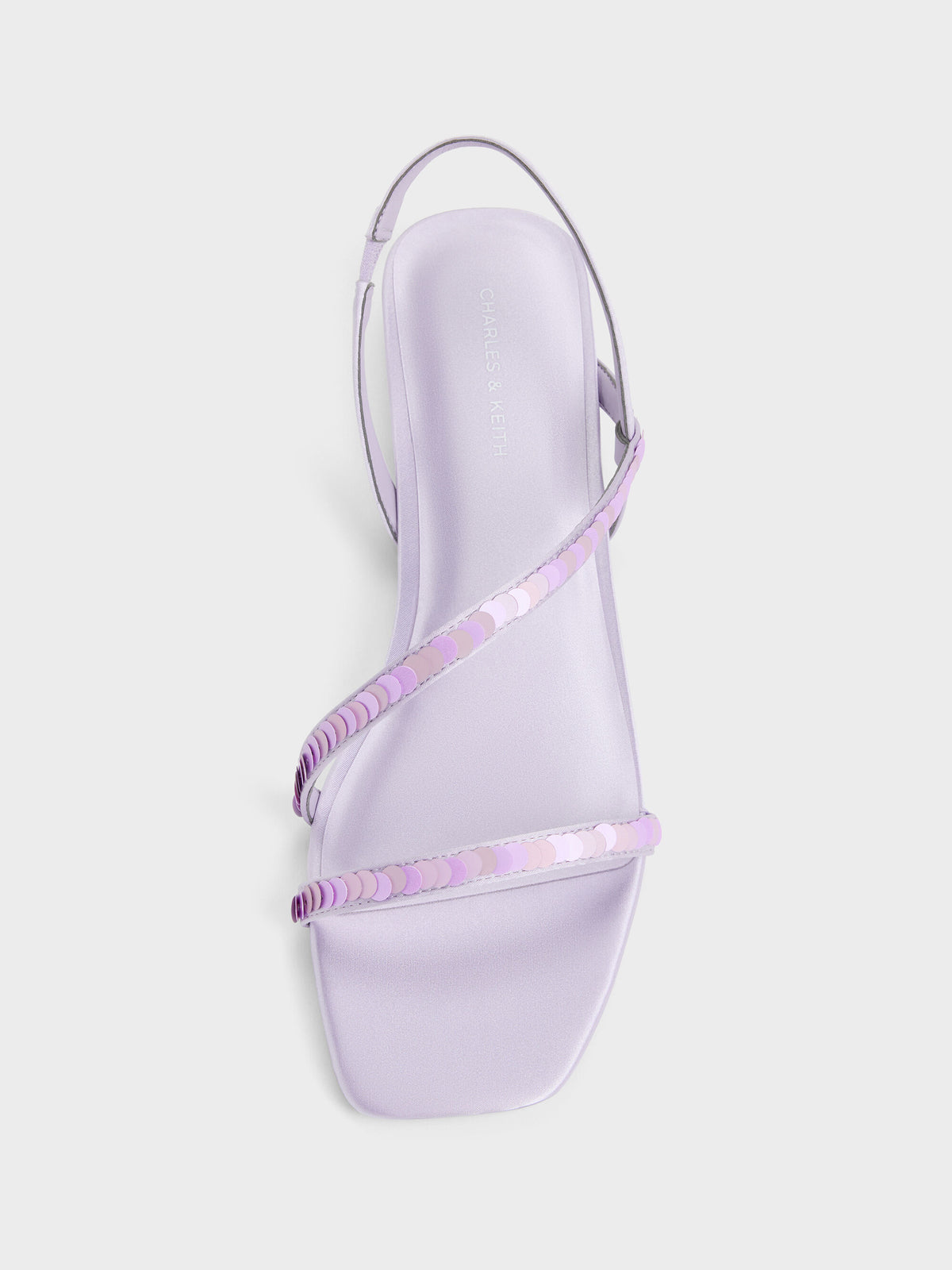 CHARLES & KEITH Signature / Briella Sequinned Strappy Sandals - Lilac