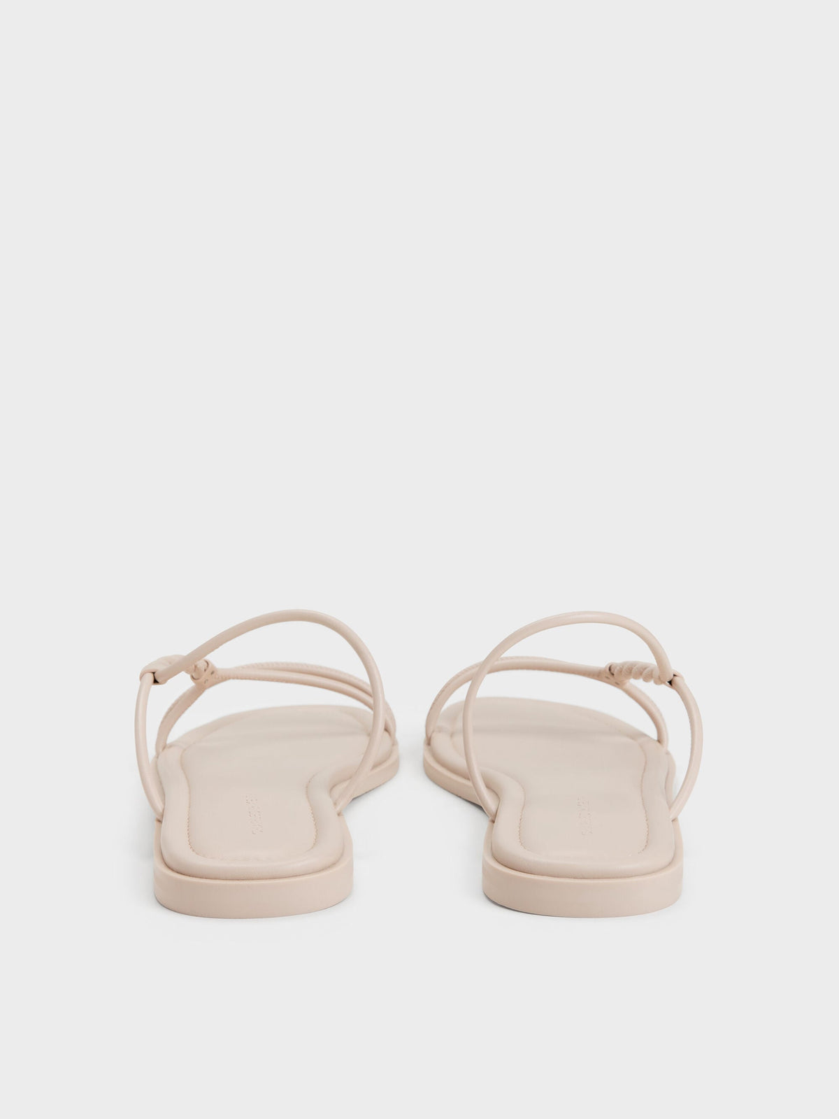 CHARLES & KEITH Hot Sale / Fianna Twist-Strap Slide Sandals - Beige