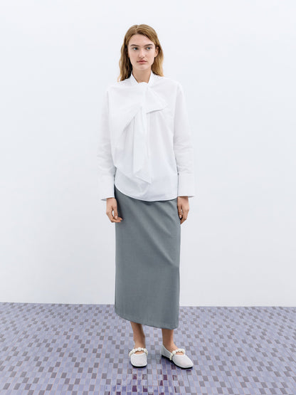 CHARLES & KEITH Smart Buy / Leather Mesh Beaded Mary Jane Flats - Chalk