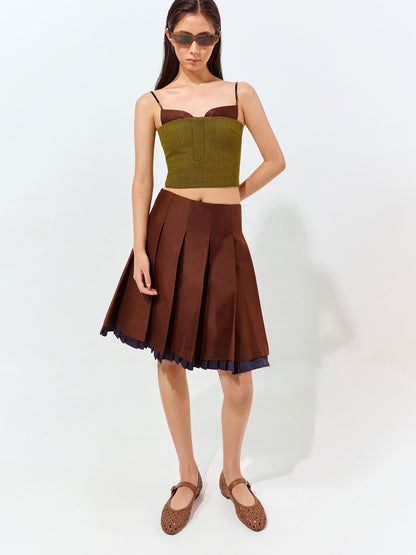CHARLES & KEITH New / Woven Mary Jane Flats - Brown