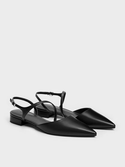CHARLES & KEITH Featured / Cordelia Pointed Slingback Flats - Black