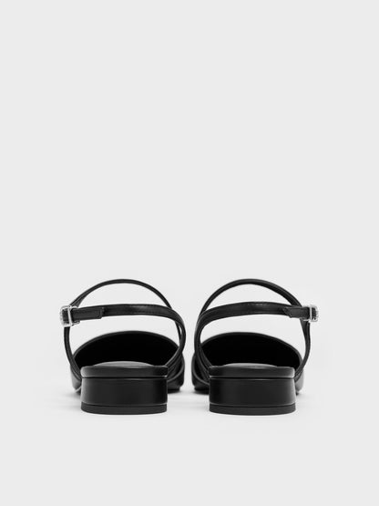 CHARLES & KEITH Featured / Cordelia Pointed Slingback Flats - Black