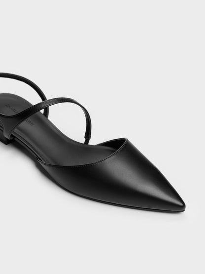 CHARLES & KEITH Featured / Cordelia Pointed Slingback Flats - Black