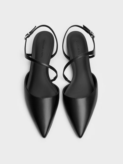 CHARLES & KEITH Featured / Cordelia Pointed Slingback Flats - Black
