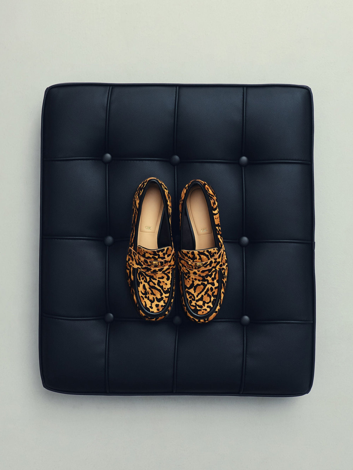 CHARLES & KEITH Recommended / Georgina Calf Hair Leopard-Print Penny Loafers - Animal Print Brown