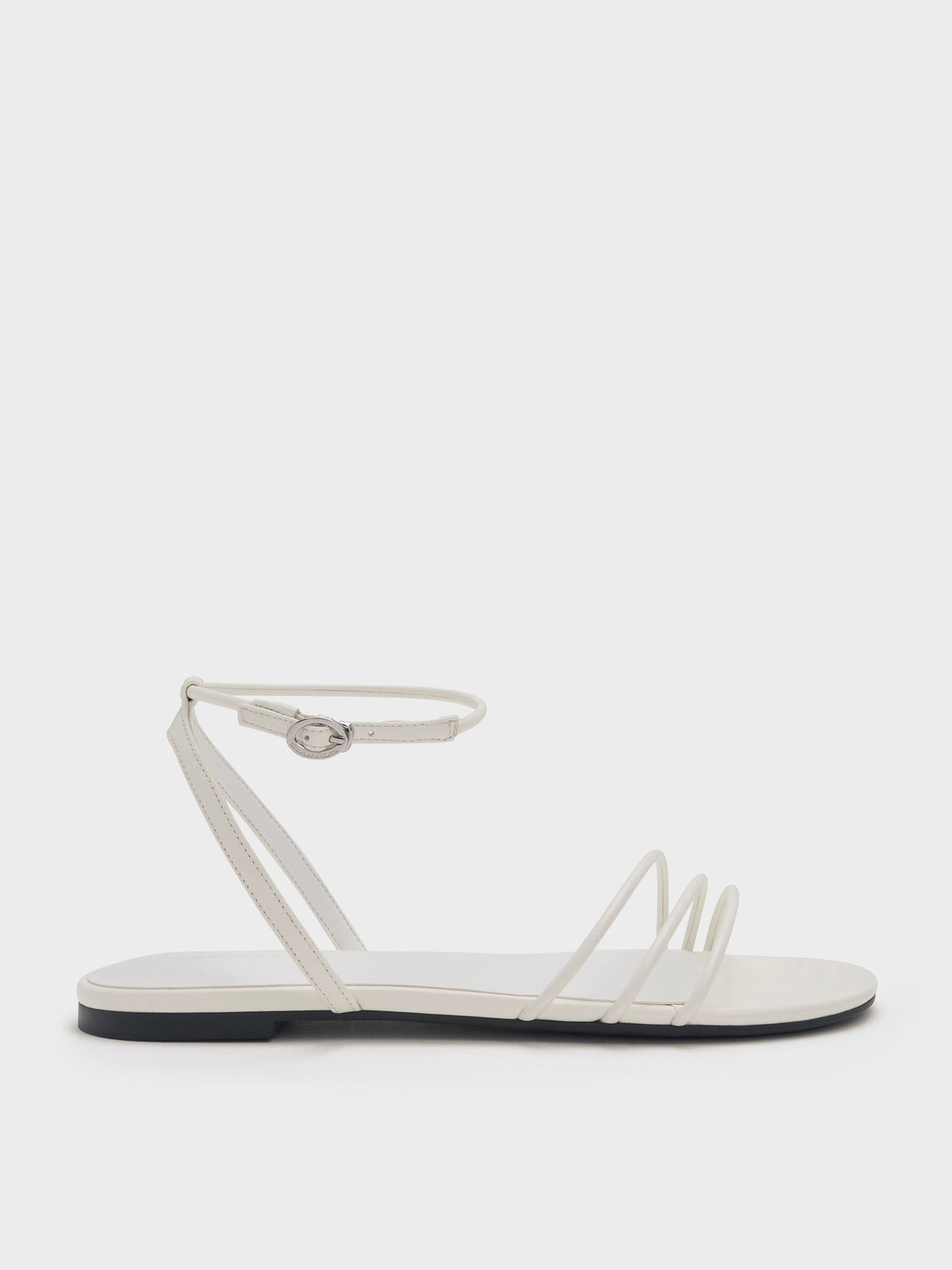 CHARLES & KEITH Premium / Triple-Strap Sandals - White