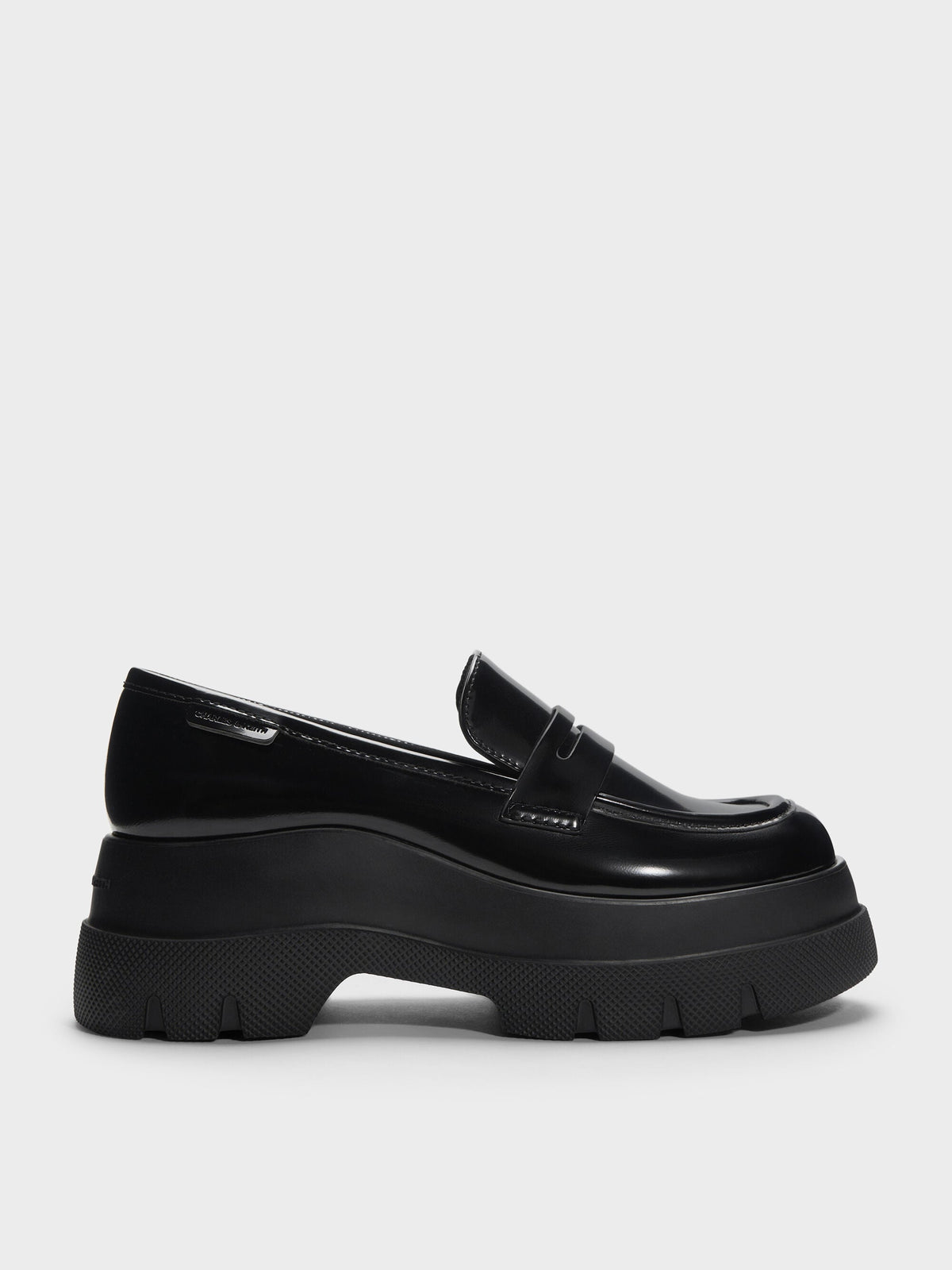 CHARLES & KEITH New / Leoi Platform Penny Loafers - Black Box
