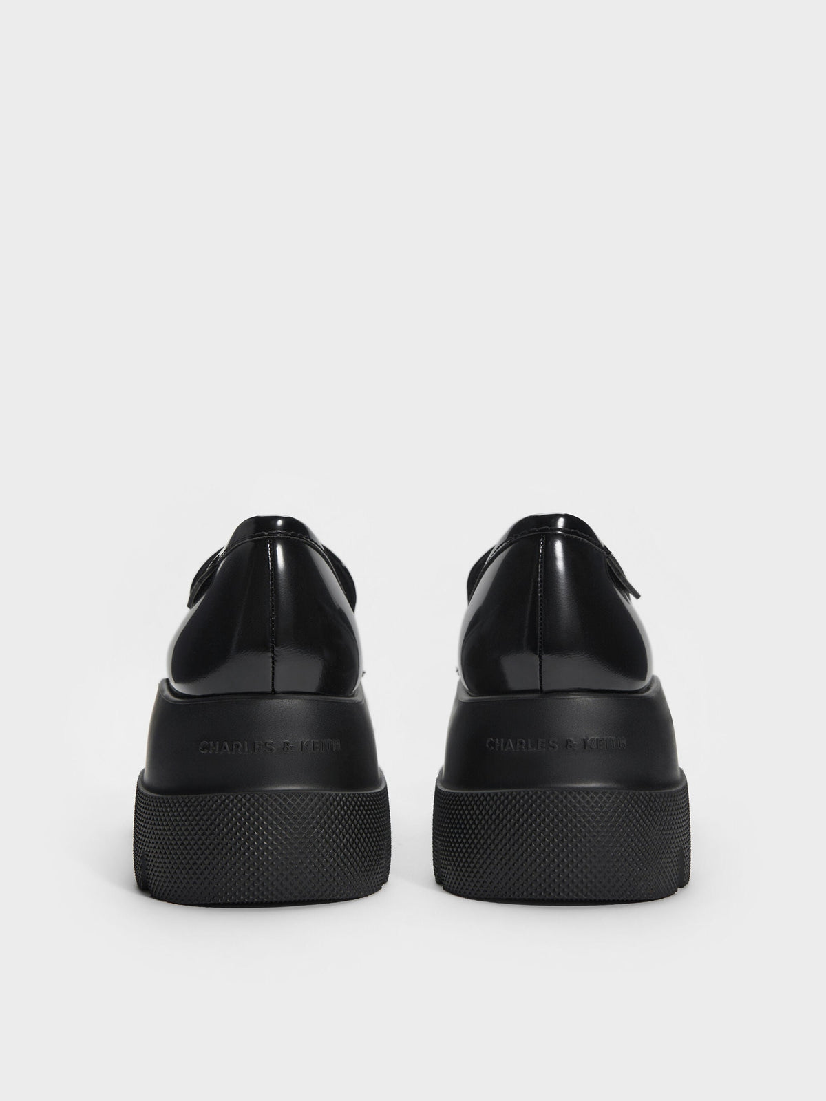 CHARLES & KEITH New / Leoi Platform Penny Loafers - Black Box
