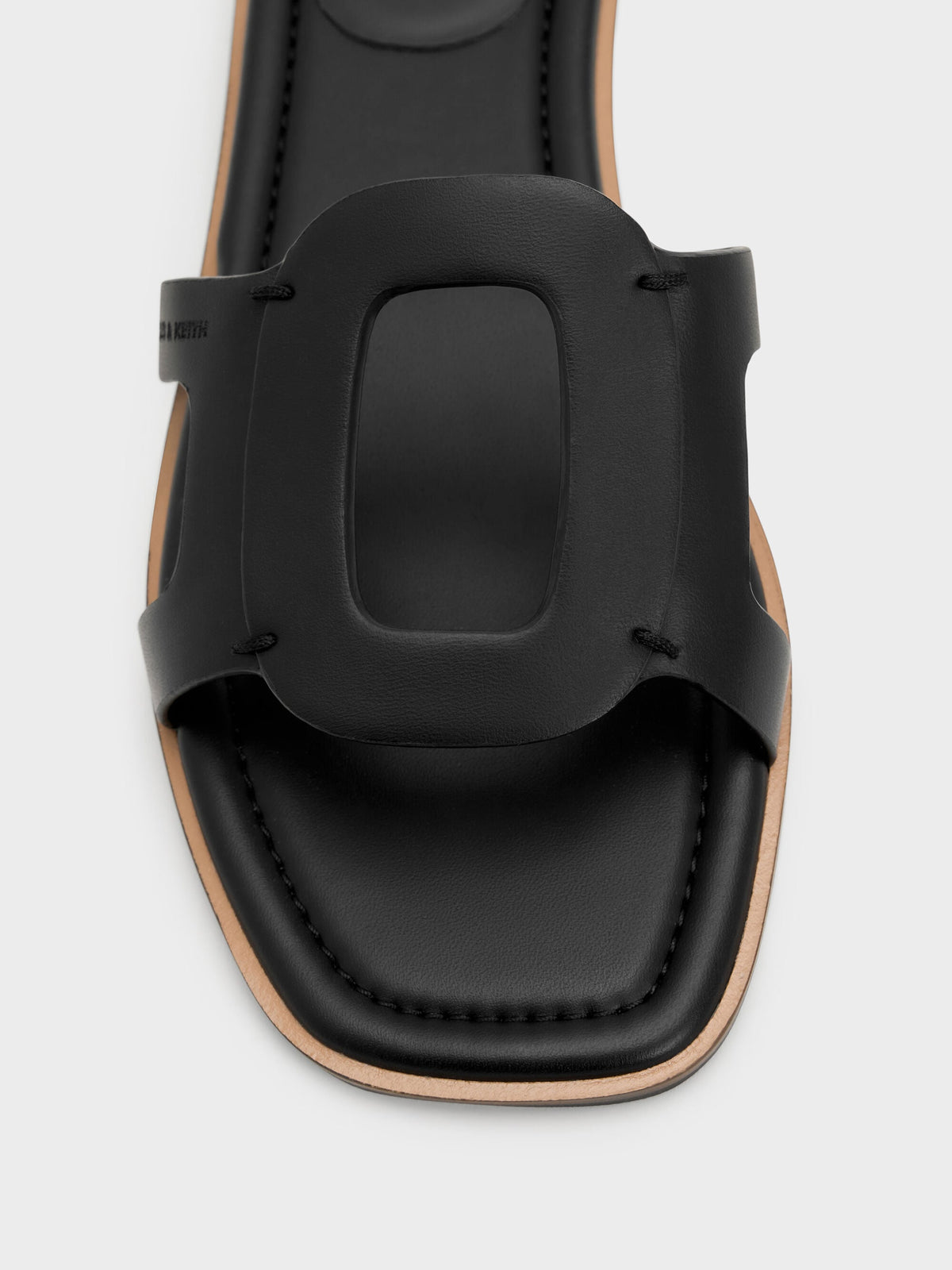 CHARLES & KEITH Great Value / Easley Cut-Out Slide Sandals - Black