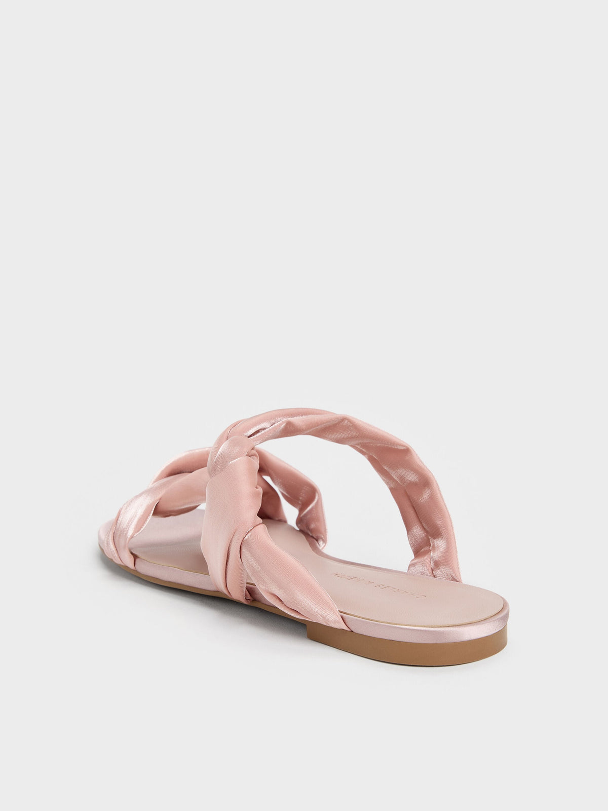 CHARLES & KEITH Latest / Ruched-Strap Slide Sandals - Light Pink