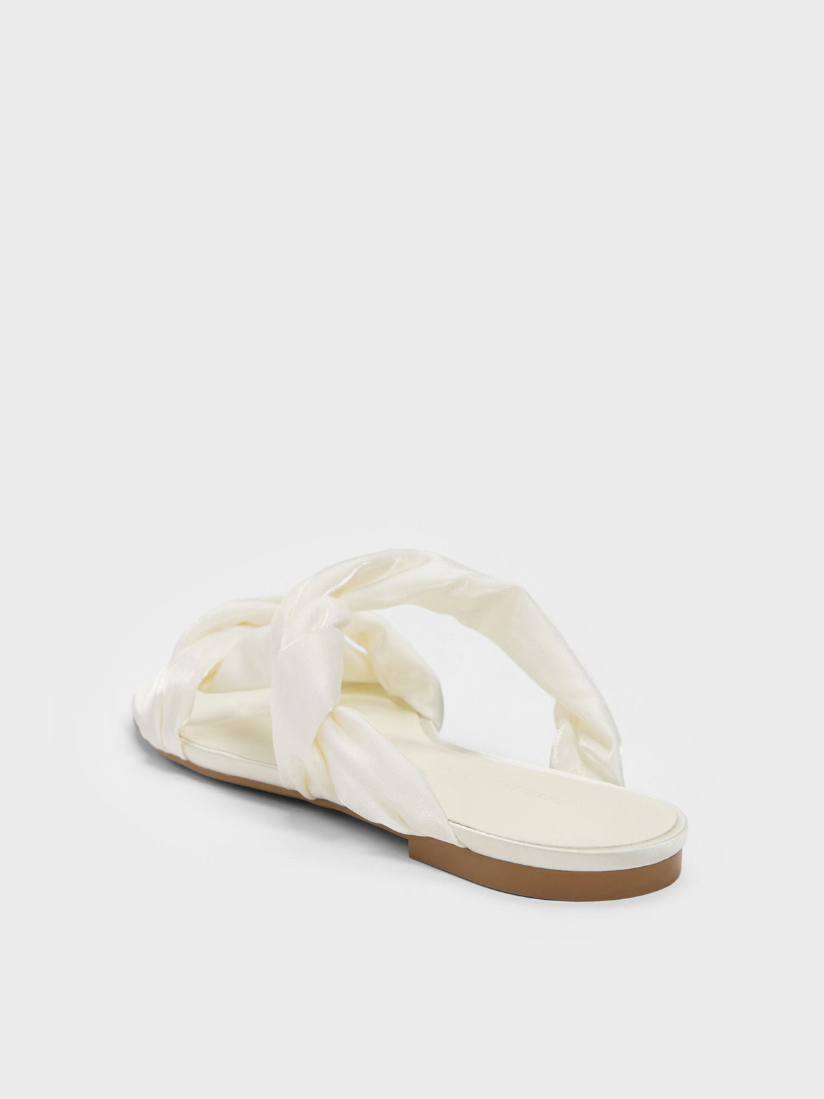 CHARLES & KEITH Customer Favorite / Ruched-Strap Slide Sandals - White