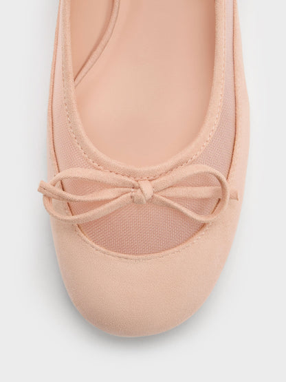 CHARLES & KEITH Deals / Mulligan Faux Suede & Mesh Mary Janes - Blush