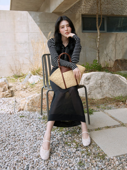 CHARLES & KEITH Featured / Meja Floral Mary Jane Flats - White