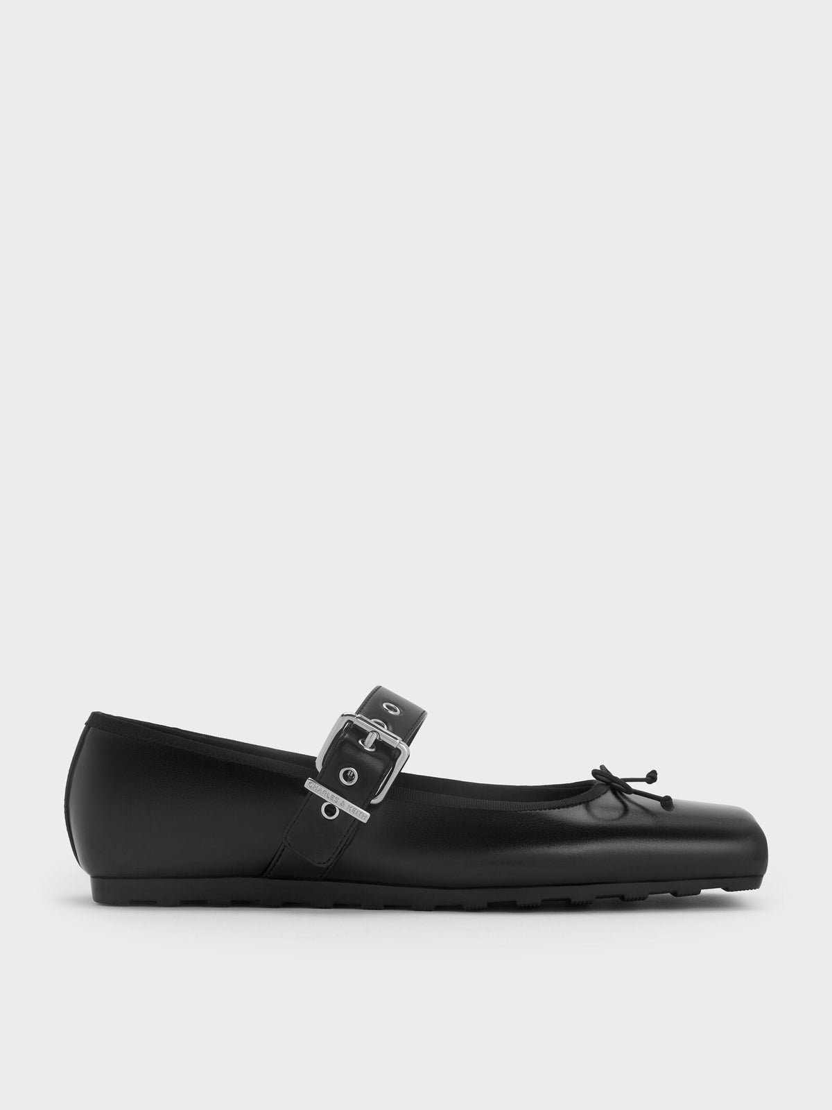 CHARLES & KEITH Hot Sale / Myler Bow Mary Janes - Black