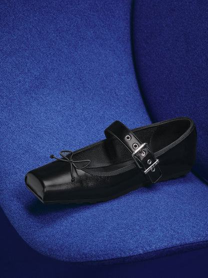 CHARLES & KEITH Hot Sale / Myler Bow Mary Janes - Black