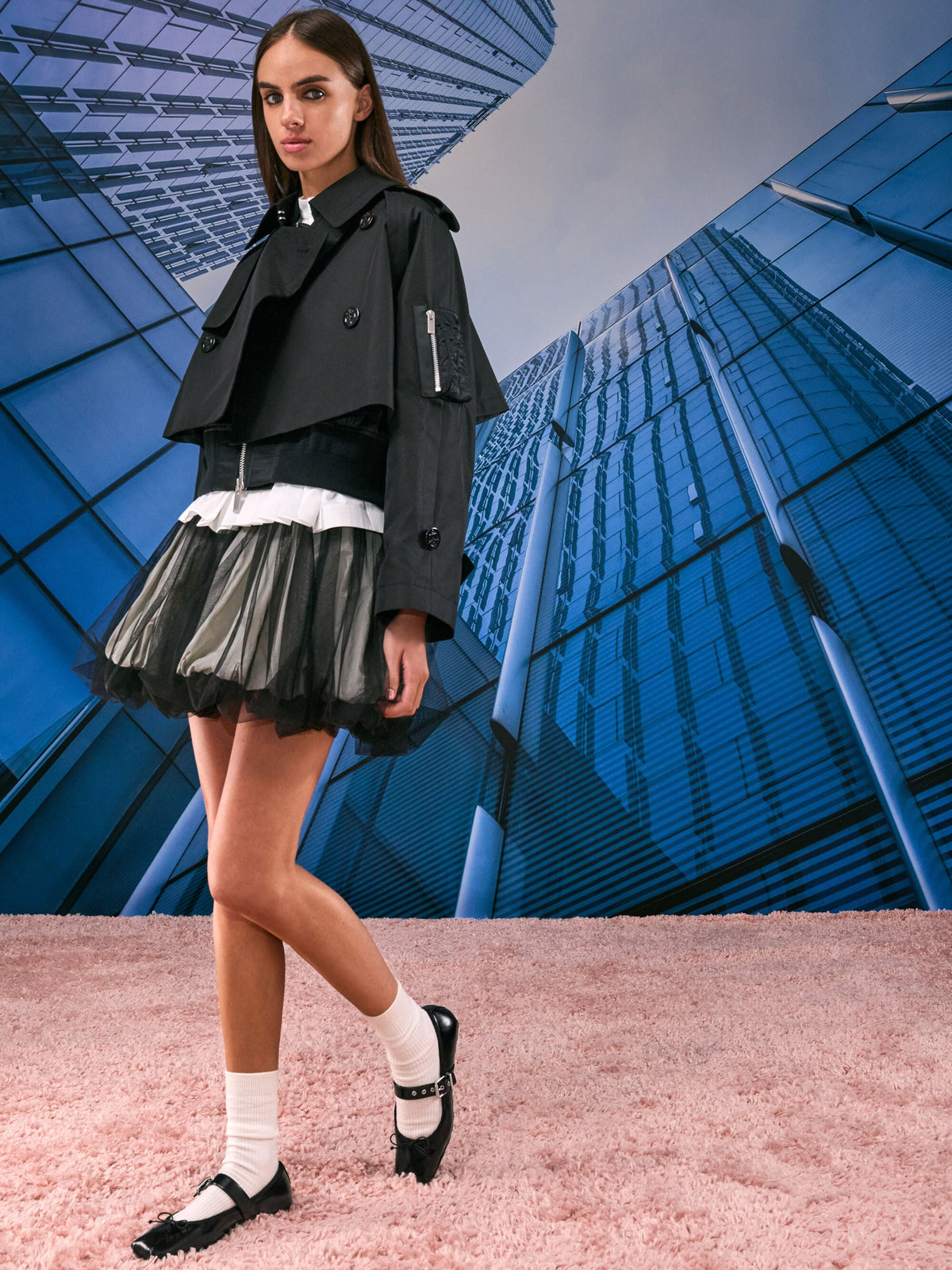CHARLES & KEITH Hot Sale / Myler Bow Mary Janes - Black