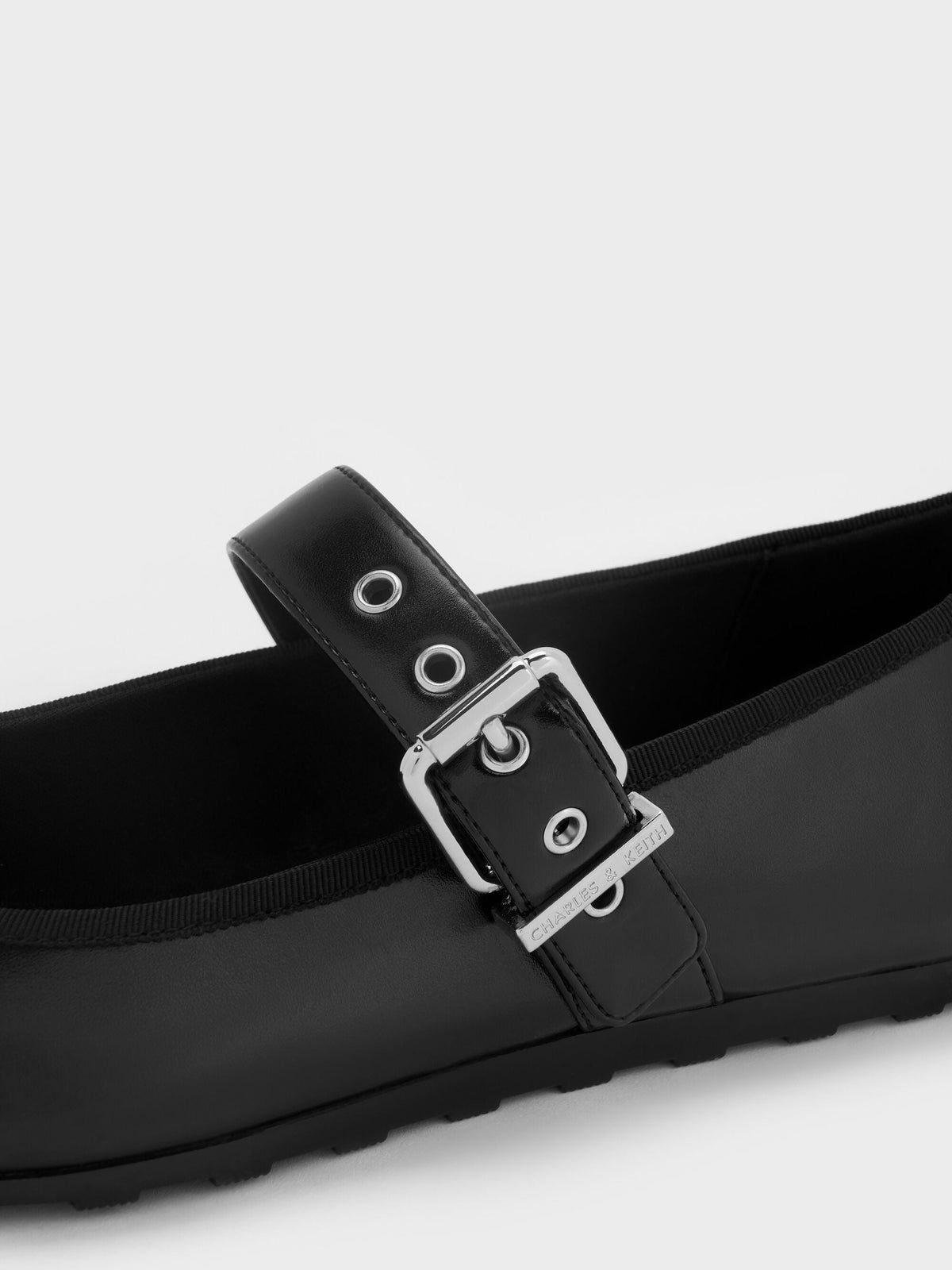 CHARLES & KEITH Hot Sale / Myler Bow Mary Janes - Black